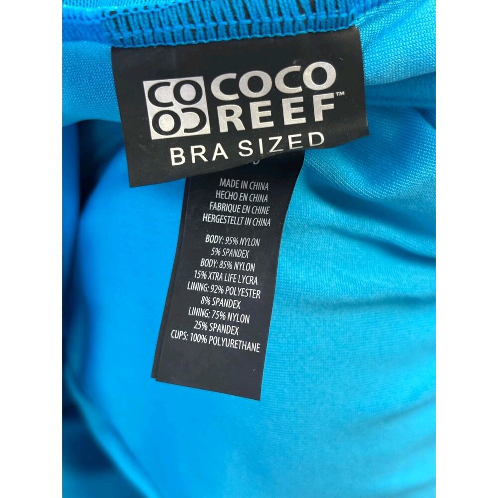Coco Reef Bra Sized Ombre Blue & Green Flowy Tankini Swim Top Size 34D - Picture 3 of 8